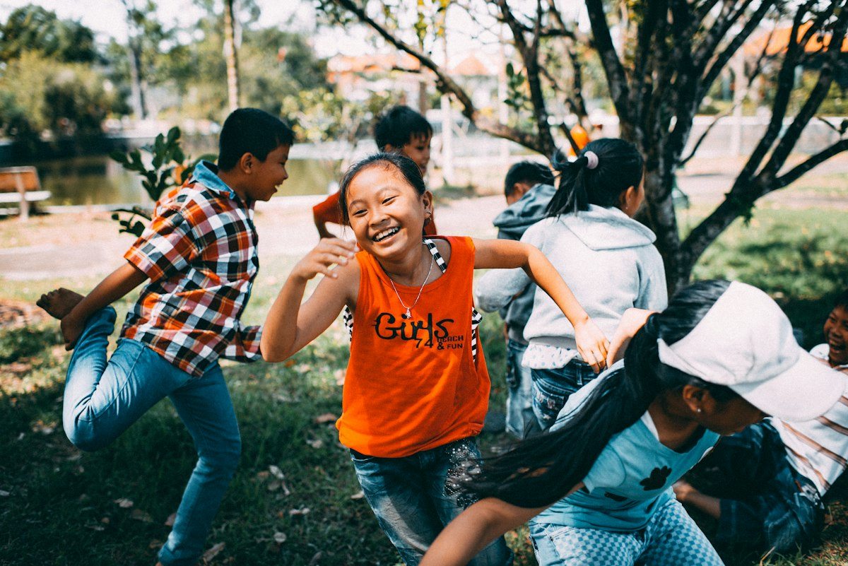 Children spending time together outdoors